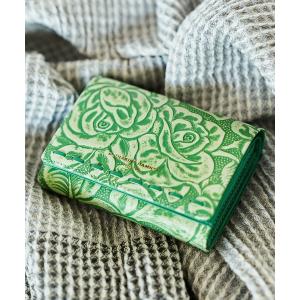 財布 KATHARINE HAMNETT LONDON/キャサリンハムネットロンドンCRAFT ROSE L字ファスナー ミドルウォレット レディース