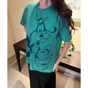 tシャツ Tシャツ レディース 「DISNEY/ディズニー」天竺プリント半袖Tシャツ（ミッキー・ドナルド・グーフィー・プーさん・チップ＆デール・トイス