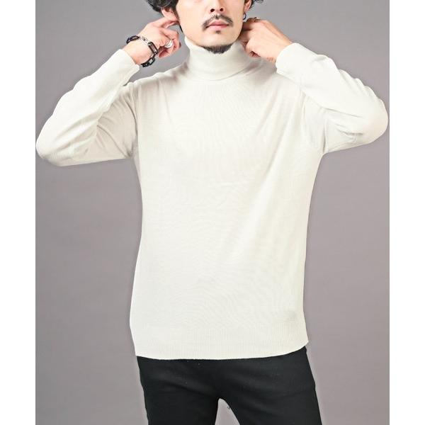 セーター ニット 12G天竺タートルネックニット メンズ