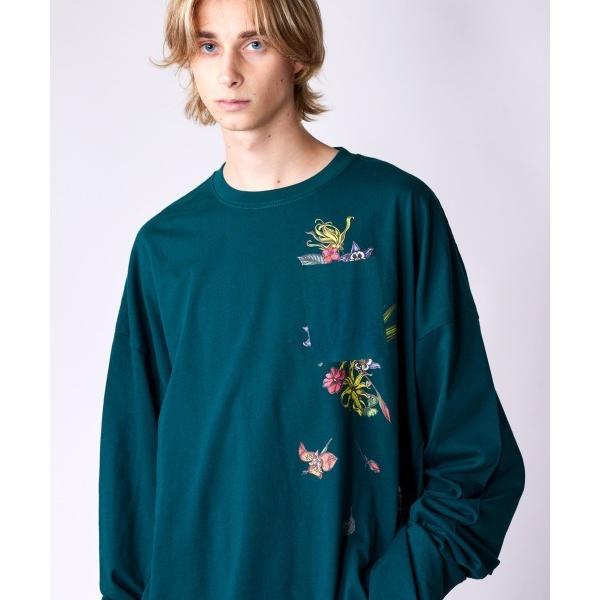 tシャツ rehacer : Flower Drip Pocket CS / フラワー ドリップ ポ...