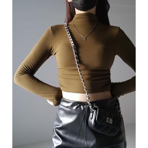tシャツ クロップド丈ハイネックトップス レディース : ZOZOTOWN Yahoo