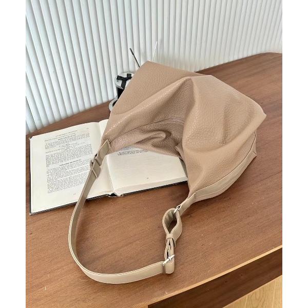 ショルダーバッグ バッグ 大容量フェイクレザーPUショルダーバッグ レディース