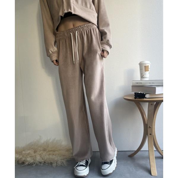 スウェットパンツ ジャージ 「セットアップ対応」ストレッチコーデュロイパンツ レディース