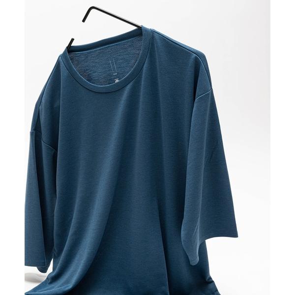 「DESCENTE PAUSE」 半袖Tシャツ MEDIUM ブルー メンズ