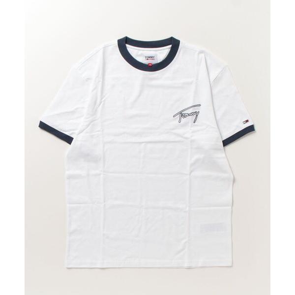 メンズ 「TOMMY JEANS」 半袖Tシャツ SMALL ホワイト