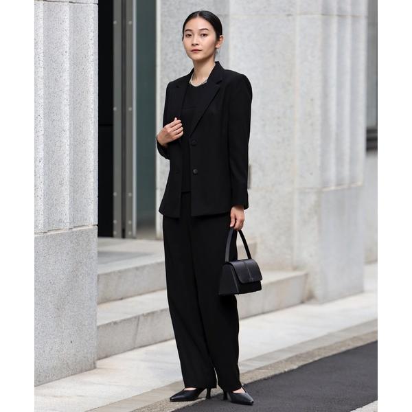 セットアップ ブラックフォーマル3点スーツ（パンツ）「喪服・礼服・セレモニー・ブラックフォーマル」 ...