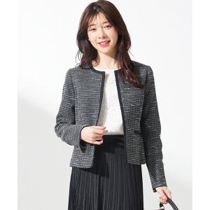 ANY SIS（エニィスィス） ジャケット ノーカラージャケット ツイード