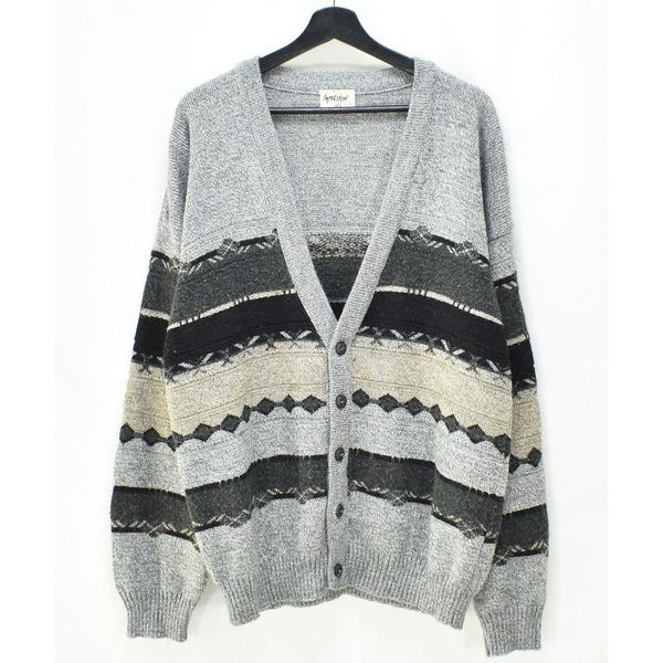 カーディガン 「ヴィンテージ古着」80-90's IMPULSIUN デザインニットカーディガン メ...