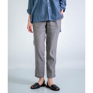 パンツ 「D.M.G. / ディーエムジー」  リネンレーヨン ストレッチトラウザー レディース
