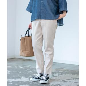 パンツ 「D.M.G. / ディーエムジー」  リネンコットンツイルストレッチ レグレットベーカーパンツ レディース