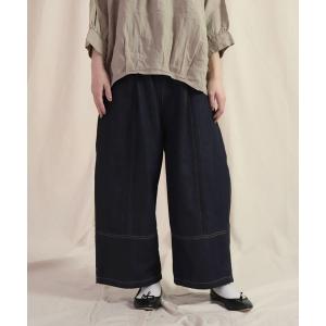 美品 Brocanteブロカント ダークデニム ワイドパンツ 2 Brocante ワイドパンツ ジーンズ デニム デニムパンツ 「Brocante