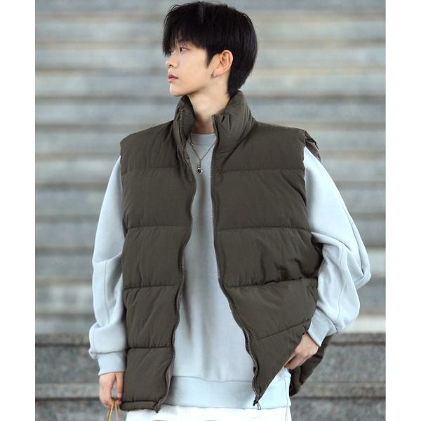 ダウンベスト ベスト 「neos -addictive design-」ルーズシルエット スタンドネ...