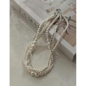 ネックレス 「MEISM by Re:EDIT」「オケージョン セレモニー」4連フェイクパールネックレス レディース