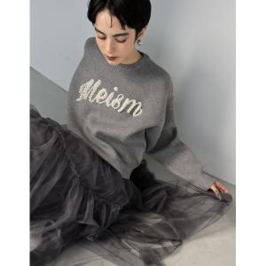 ニット セーター 「2024-25 WINTER COLLECTION」「MEISM by Re:EDIT」「お気に入り数5，000突破！」パールロゴ