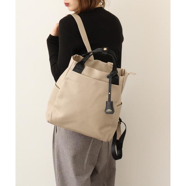 デイバック リュック JUNESELECT 合皮チャーム付きトートリュック レディース