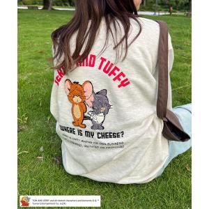 トレーナー スウェット アクリルキーホルダー付き トムとジェリー スウェットプルオーバー 「TOM and JERRY/トムとジェリー」 レディース