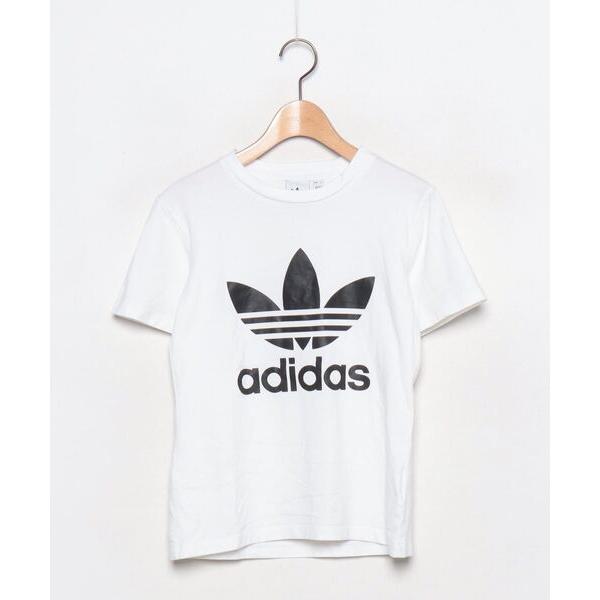「adidas」 半袖Tシャツ S ホワイト レディース