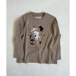 tシャツ Tシャツ キッズ スイーツ / アニマル(犬/猫) プリント ロゴ スパンフライス長袖Tシャツ｜zozo