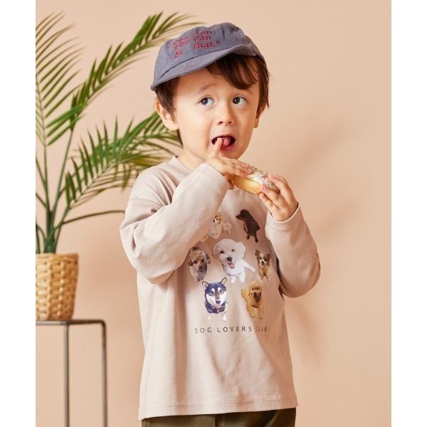 tシャツ スイーツ / アニマル(犬/猫) プリント ロゴ スパンフライス長袖Tシャツ キッズ 子供...