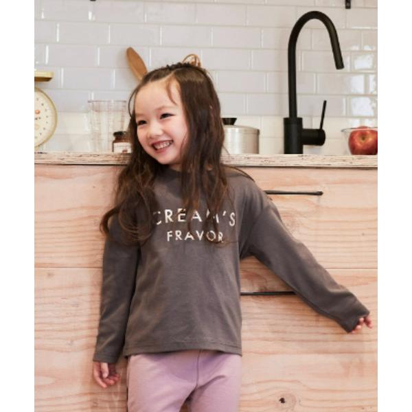 tシャツ ブレックファースト フロントロゴプリント長袖Tシャツ キッズ 子供服 男の子 女の子