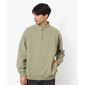 スウェット メンズ atmos Pigment Dyed Half Zip Sweatshirt / アトモス ピグメントダイハーフジップスウエットシ｜zozo