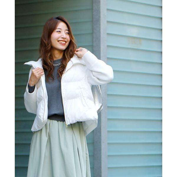 ダウンコート ダウンジャケット お仕事でもOK！パーカージップアップアウター総裏であたたかい レディ...