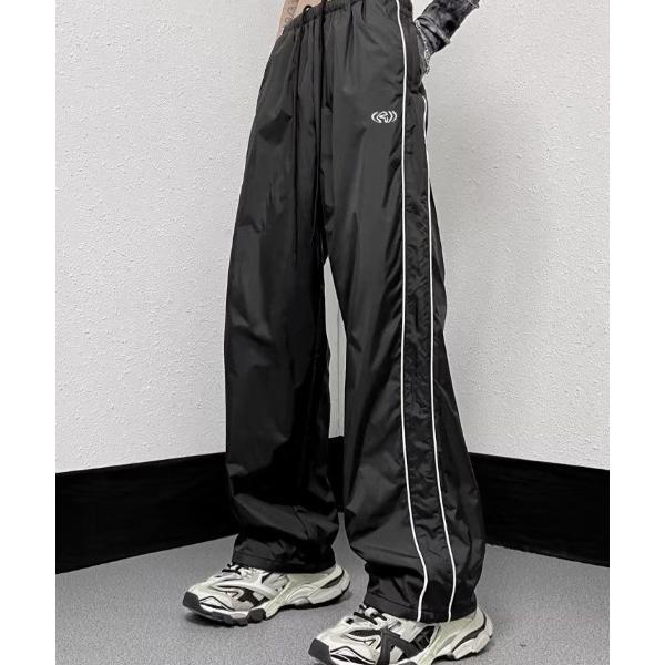 パンツ サイドダブルラインナイロントラックパンツ / ジャージ / トラックパンツ メンズ レディー...