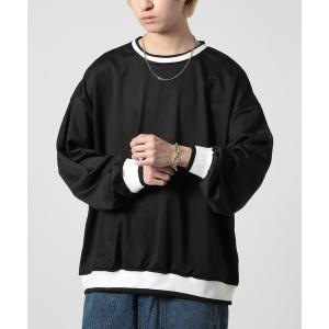 トレーナー スウェット 「SETUP7」カジュアル配色オーバーサイズスウェット KNF037 メンズ レディース