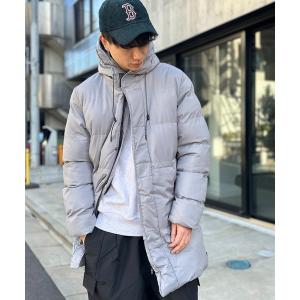 NEW GENTLEMAN ダウンジャケット ダウン ブラックフット レザータッチ