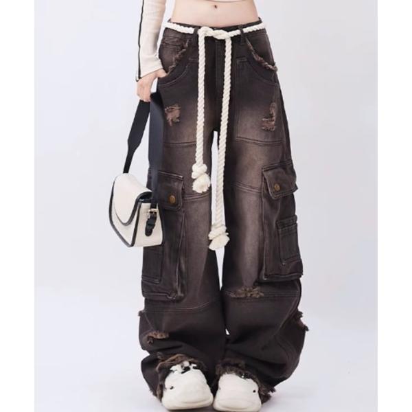 ジーンズ デニム デニムパンツ A'GEM/9 × .kom「RAYOHOPP/レイオホップ」オーバ...