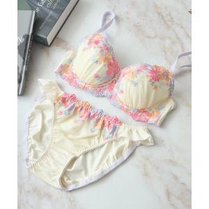 ブラジャー ショーツセット 「ノンワイヤーみたいな着け心地」しっかり胸を支えてくれるソフトワイヤーブラ＆ショーツ