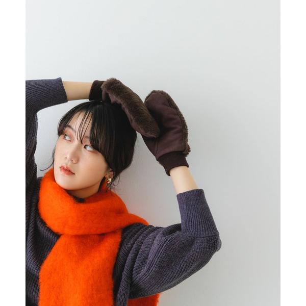 手袋 SERGIO DE ROSA　AKE FUR MITTEN レディース