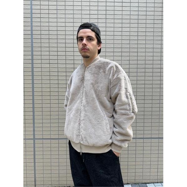 ブルゾン アウター ATELANE/フェイクファーMA-1 メンズ レディース