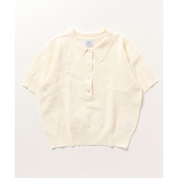 「coen」 半袖ポロシャツ L ホワイト レディース