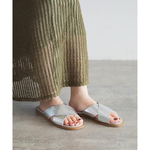 サンダル アルヴィートシューズ クロスフラットサンダル レディース