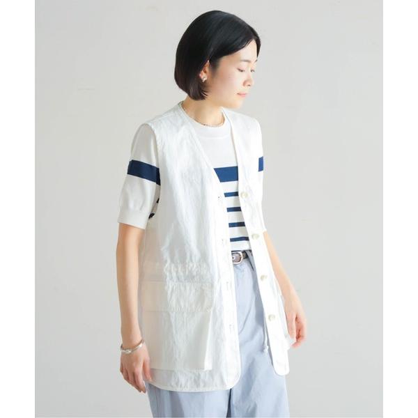 ベスト ジレ 綿ナイロンリップストップ　サファリベスト レディース