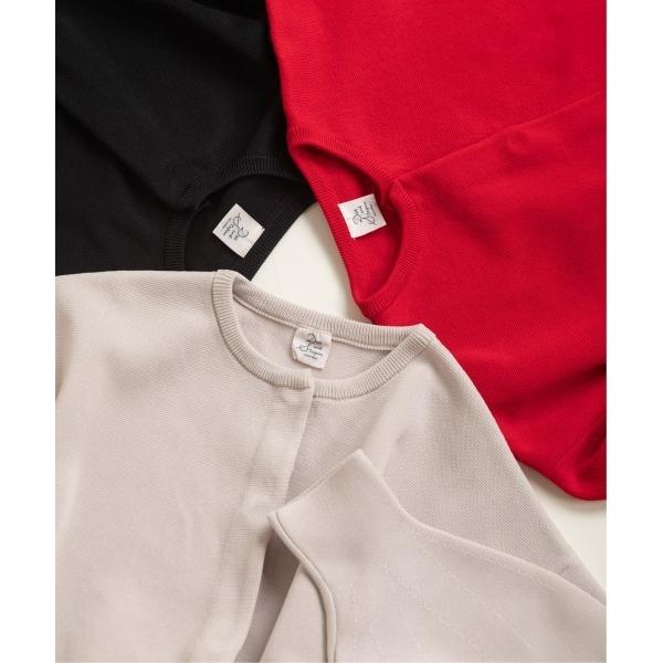 カーディガン 入学式 入園式 卒業式 AMOSSAミラノリブパフスリーブ カーディガン レディース