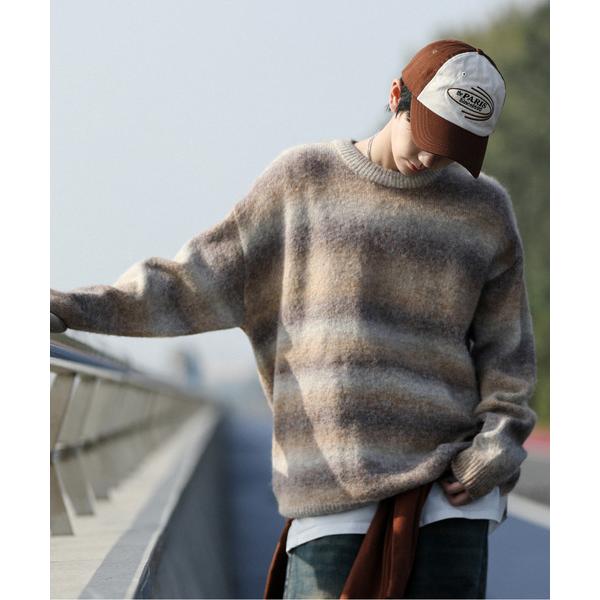 セーター ニット 「neos -addictive design-」ルーズシルエット ジャガード 総...