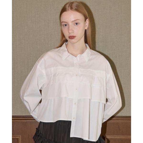 ブラウス シャツ asymmetry frill shirt/アシンメトリーフリルシャツ レディース