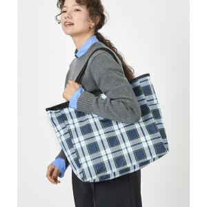 トートバッグ バッグ レディース LARGE 2 WAY TOTE ディープブルータータン/ブラック｜zozo