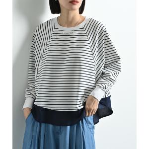 tシャツ Tシャツ レディース ポンチローマラグラン布帛切替プルオーバー｜ZOZOTOWN Yahoo!店