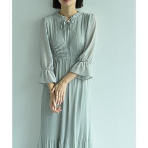 ワンピース レディース シフォンジョーゼットプリーツ衿フリルワンピース｜ZOZOTOWN Yahoo!店