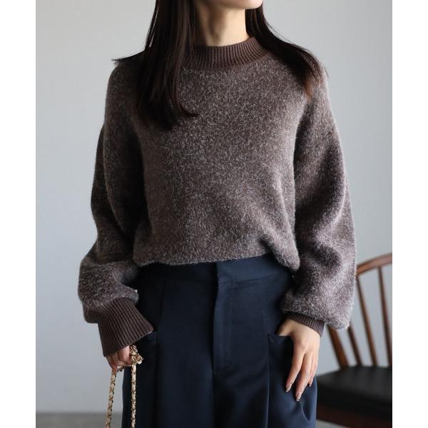 ニット セーター ミンク風フェザーニットTOPS/トップス レディース