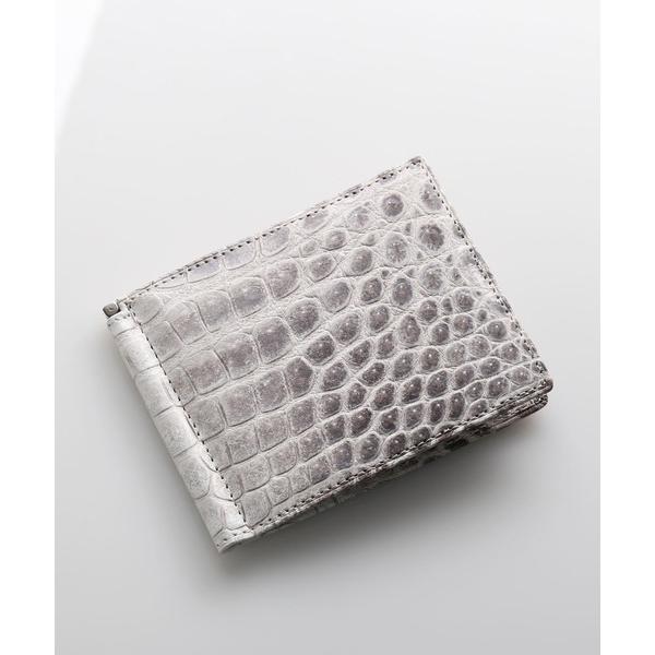 マネークリップ ヒマラヤクロコダイルレザー マネークリップ財布