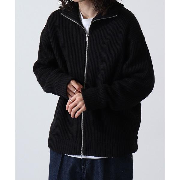 ラーベン編み ダブルジップ ドライバーズニット メンズ レディース