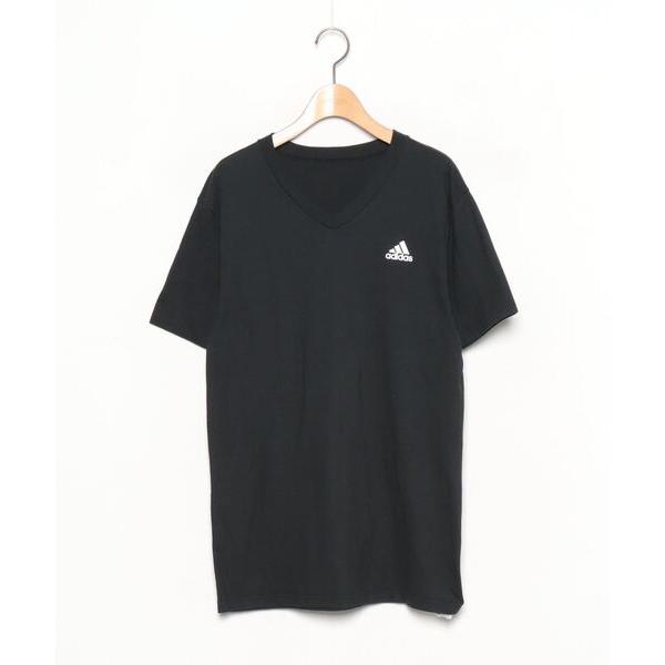 「adidas」 ワンポイント半袖Tシャツ - ブラック メンズ