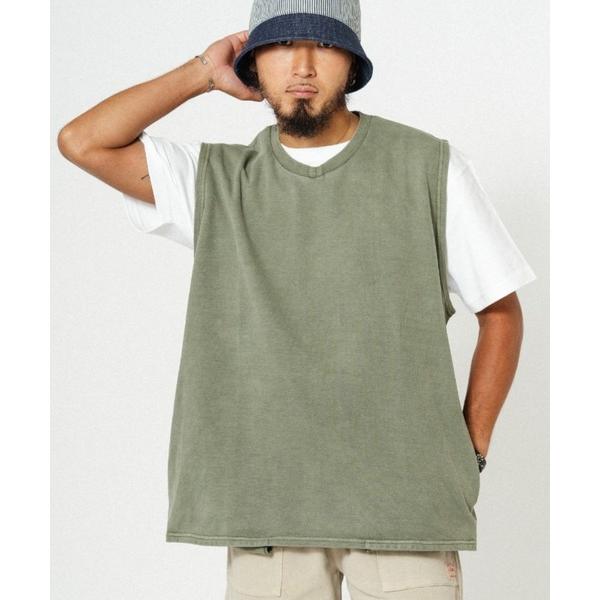 ベスト ジレ BIG MIKE ビッグマイク / セットアップ対応 ピグメント鹿の子 スウェットベス...