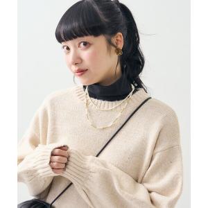 ニット セーター スパンコール ラメニットプルオーバー レディース