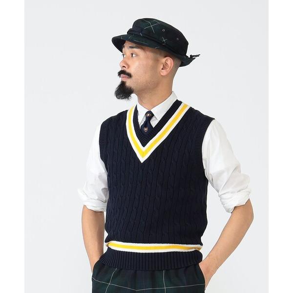 セーター ニット ALAN PAINE / 別注 Cotton Criket Vest メンズ