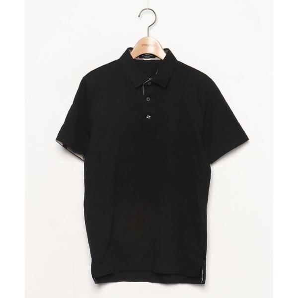 「BLACK LABEL CRESTBRIDGE」 半袖ポロシャツ M ブラック メンズ